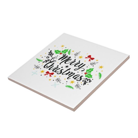 Carreau Festive Joyeux Noël (Côté)