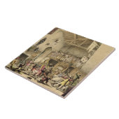 Carreau Festivités de douzième nuit dans le grand hall, (Côté)