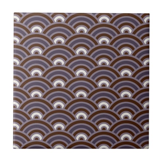 Carreau Feston mauve d'art déco de prune pourpre (Devant)
