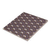 Carreau Feston mauve d'art déco de prune pourpre (Côté)