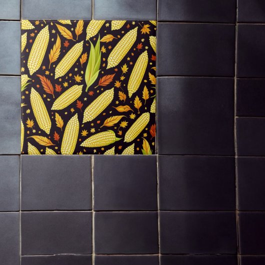 Carreau Fête de la récolte du Motif de maïs Automne