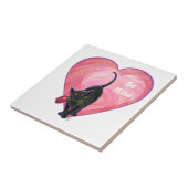 Carreau Fête de la Saint-Valentin au chat noir (Côté)