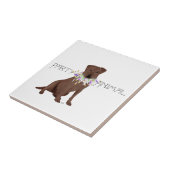 Carreau Fête de Labrador Retriever au Chocolat (Côté)