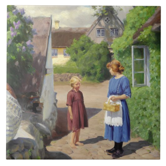 Carreau Fête de l'été au Danemark (mère et fille) (Devant)