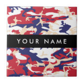 Carreau Fête de l'Indépendance Camouflage Votre nom Person (Devant)