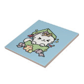 Carreau Fête de Noël avec Purr-ty Time Cat (Côté)