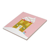 Carreau Fête de Noël rose Anniversaire de enfant (Côté)