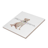 Carreau Fête de Retriever Labrador Jaune (Côté)