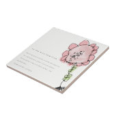 Carreau Fête des mères botaniques de fleurs roses mignonne (Côté)