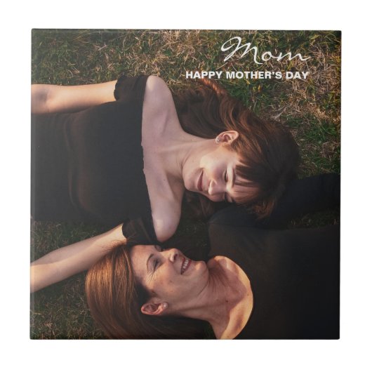 Carreau Fête des mères Mon meilleur ami Photo personnalisé (Devant)