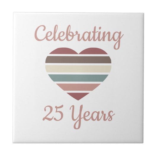 Carreau Fête du 25e anniversaire du Mariage (Devant)