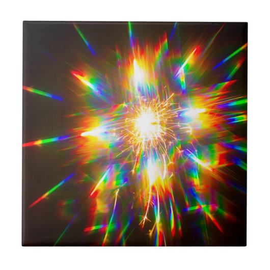 Carreau Feu d'artifice à travers des lunettes 3D 1 (Devant)