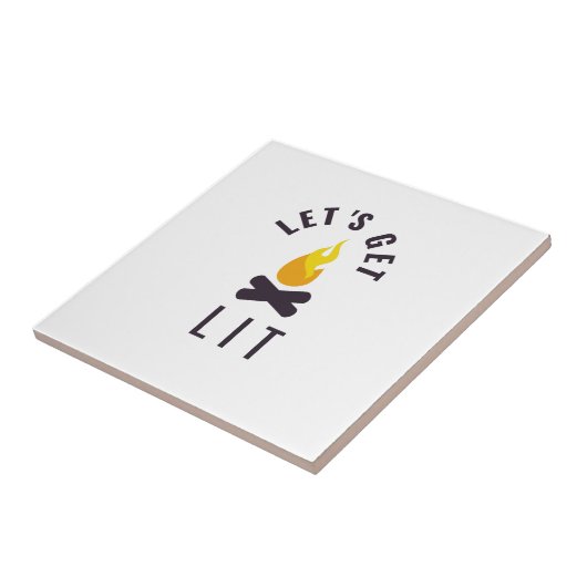 Carreau Feu de camp allumé (Côté)