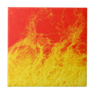 Carreau Feu rouge et jaune brûlant