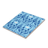 Carreau Feuillage Art nouveau et motif floral (Côté)