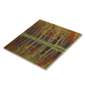 Carreau Feuillage d'automne et reflets de bouleau; Hiawath (Côté)