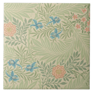 Carreau Feuillage floral Vintage William Morris Larkspur