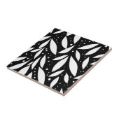 Carreau Feuillage noir et blanc (Côté)