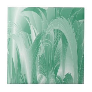 Carreau Feuillage vert à la menthe