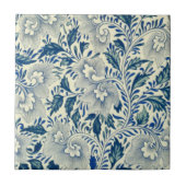 Carreau Feuille blanche et bleue chinoise ~ Delft ~ * ~ ~  (Devant)