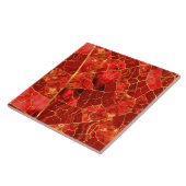 Carreau Feuille de marbre rouge (Côté)