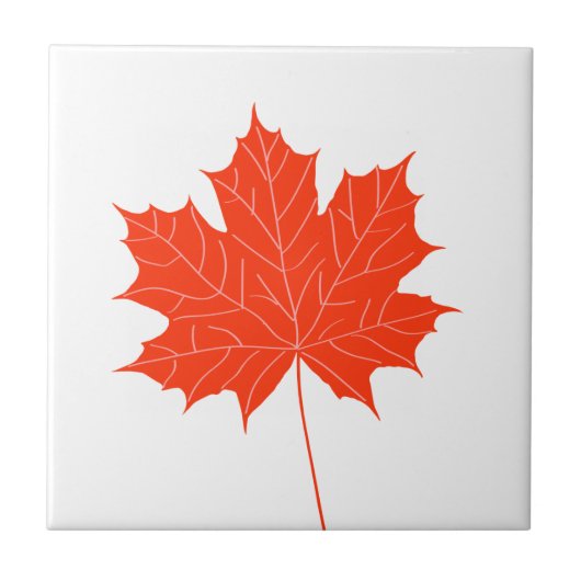 Carreau Feuille d'érable rouge (Devant)