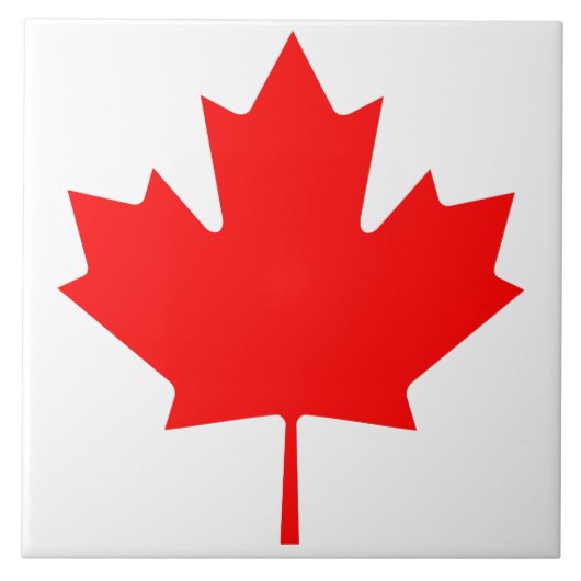 Carreau Feuille d'érable rouge du drapeau canadien (Devant)