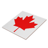 Carreau Feuille d'érable rouge du drapeau canadien (Côté)