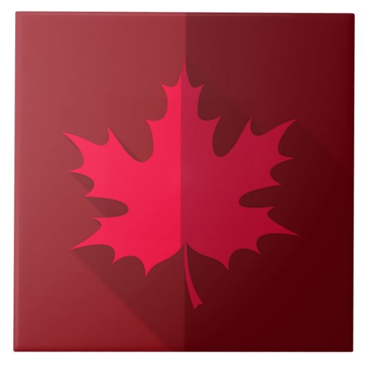 Carreau Feuille d'érable rouge en Bourgogne (Devant)
