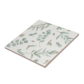 Carreau Feuille d'eucalyptus à l'arrière-plan de beige (Côté)