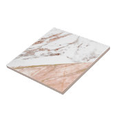 Carreau Feuille d'or rose au-dessus de marbre (Côté)