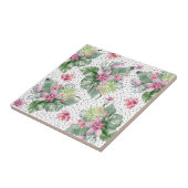 Carreau Feuille Floral Tropical Motif (Côté)