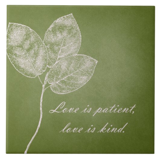 Carreau Feuille grunge vert (Devant)