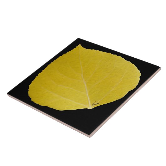 Carreau Feuille jaune #5 d'Aspen (Côté)
