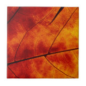 CARREAU FEUILLE ORANGE (Devant)