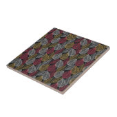 Carreau Feuille squelette moderne Motif d'automne (Côté)