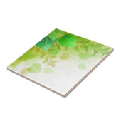 Carreau feuille vert (Côté)