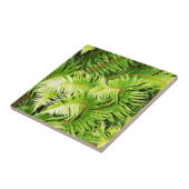 Carreau Feuille vert luxuriant de fougère (Côté)