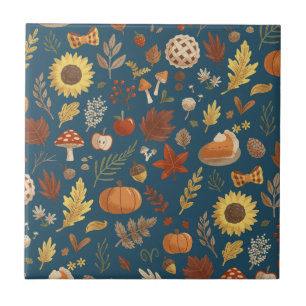 Carreau Feuilles d'automne avec une touche de Thanksgiving