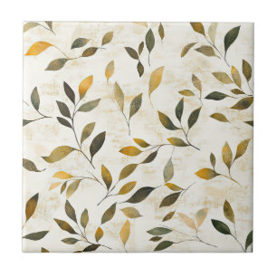 Carreau Feuilles d'automne chaudes et brindilles Nature ru