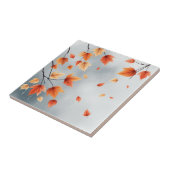 Carreau Feuilles d'automne douces avec Raindrops (Côté)