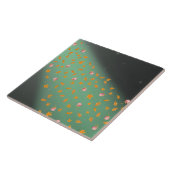 Carreau Feuilles d'automne et vert Rose (Côté)