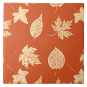 Carreau Feuilles d'automne - mandarin orange