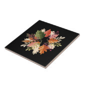 Carreau Feuilles d'automne ~ Rouge et or ~ Accents d'arriè (Côté)