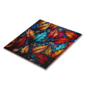 Carreau Feuilles d'automne Verre coloré  (Côté)