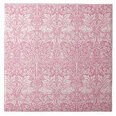 Carreau Feuilles de bois rose Rabbit William Morris Motif (Devant)