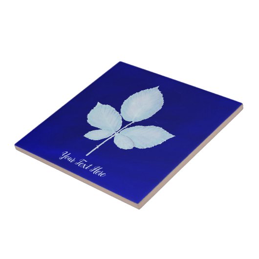 Carreau Feuilles de brique d'impression Cyano (Côté)
