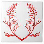 Carreau Feuilles de cèdre sur un carrelage en céramique bl (Devant)