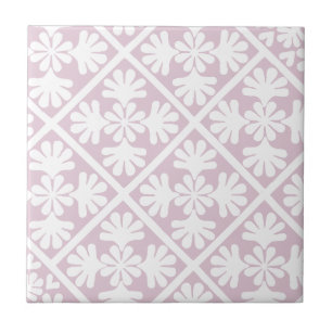 Carreau Feuilles de chêne scandinave rose poussiéreux Diam