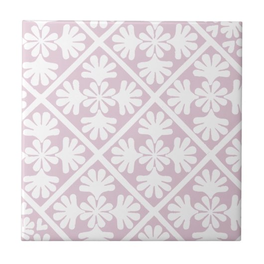 Carreau Feuilles de chêne scandinave rose poussiéreux Diam (Devant)